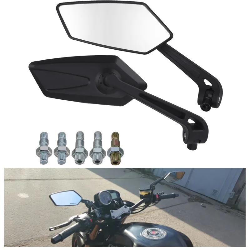 black moto side mirror motorbike part motorcycle rearview mirrors for honda dio hornet cb650r nc750x mirrors scooter accessories free global shipping
