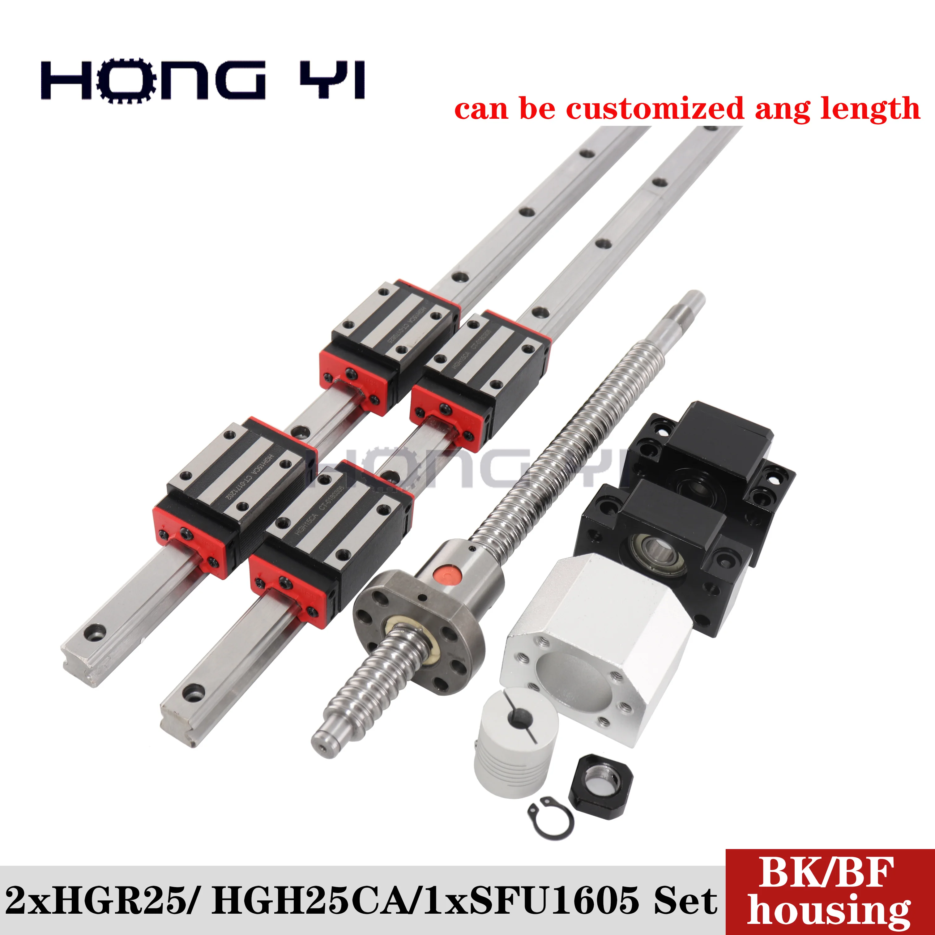 Hiwin HGR25 линейный волшебник любой длины + шариковый винт SFU1605 DSG16H подшипник блок