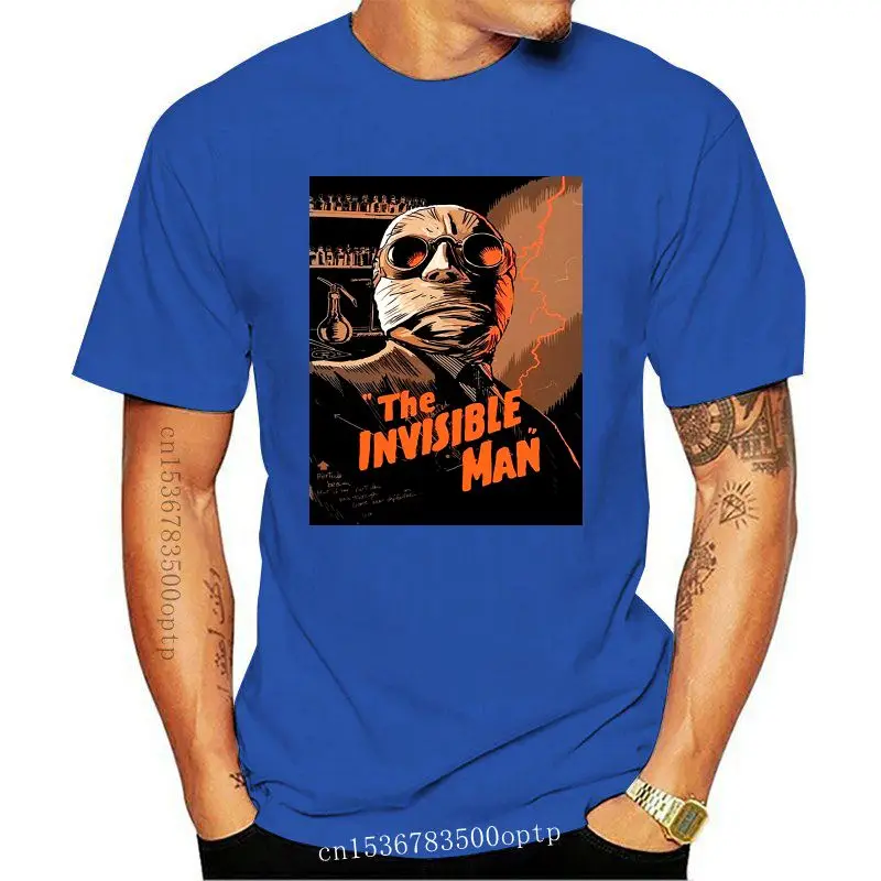 

Новинка, Мужская футболка из фильма The Invisible Man, Мужская футболка из 100% хлопка, футболка из хлопка на заказ