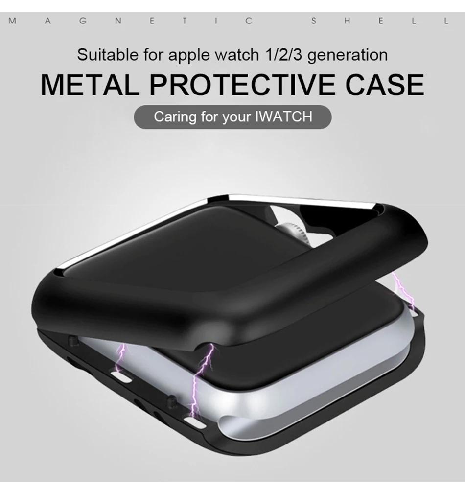 Защитный чехол аксессуары для умных часов Магнитный защитный iPhone Watch 40 42 38 44 мм |
