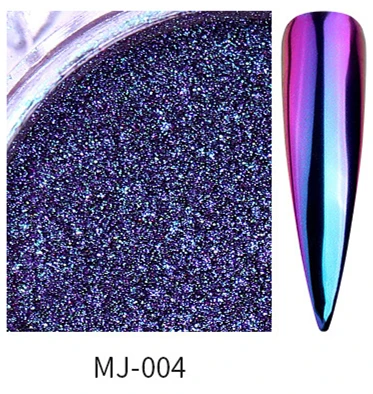MJ-004 0,2 г/кор. неоновый Единорог Хамелеон порошок для ногтей Русалка Аврора переливающийся блеск для ногтей пыль хромированный пигмент Сделай Сам дизайн ногтей украшение - Цвет: MJ-004
