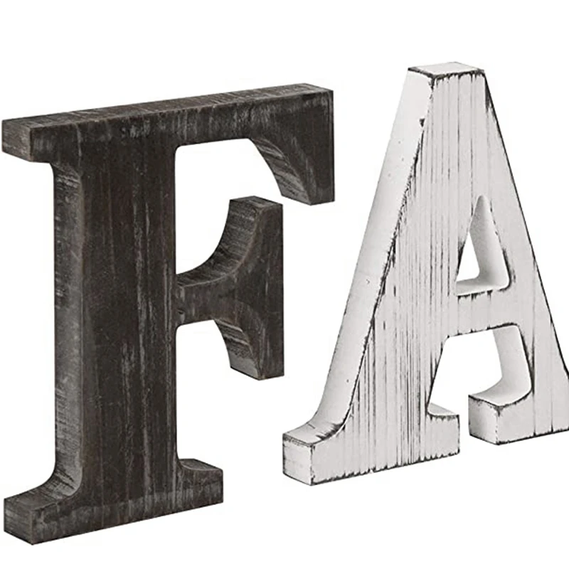 Деревенский многоцветный Деревянный Настольный СЕМЕЙНЫЙ Знак с буквами | Дом и