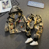 childrens boys girl clothing set autumn camouflage disguise coat pant tracksuit outfits male child sport suit for 2 10 12 years