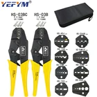 Обжимные клещи HS-03BC, HS-03B, набор клемм для коаксиального кабеля, 230 мм, из углеродистой стали, многофункциональные, электрические