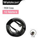 Коаксиальный кабель RG6 5D, 10 метров, с низким коэффициентом потери, 50 ом, разъем Папа-папа