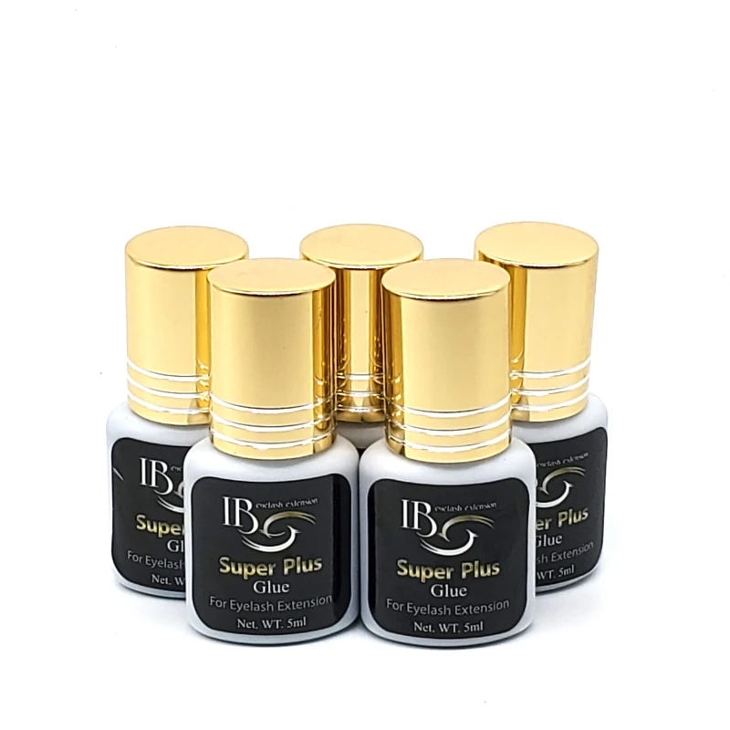

New Arrival Original Korea IB Ibeauty Super Plus Glue Eyelash Extensions Black Glue Gold Cap 1s Fast Dry Free Shipping 4pcs/lot