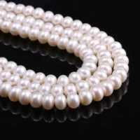 natural freshwater pearl white loose beads 9 10 mm for diy bracelet earring necklace sewing craft jewelry accessory