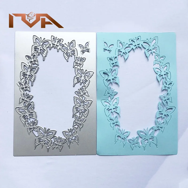 Бумага ремесло рамка с бабочкой резка металла пресс форм животных Прямоугольная