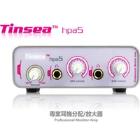 tinsea hpa5 professional headphone preamplifier 2 channel headphone splitter music production monitor distribution amplifier