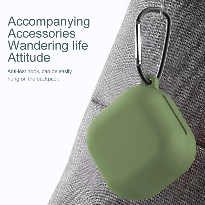 

TPU Earphone Case for Samsung Galaxy Buds Live Headset Shockproof Full Body Protective Headset Headphone Cover Shell With Hook