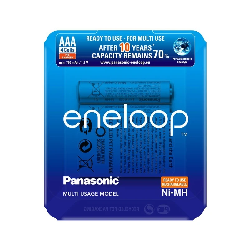 Аккумуляторы Panasonic Eneloop(AAA) BK 4MCCE/4LE 750 mAh Ni MH 4 шт|Перезаряжаемые батареи| |