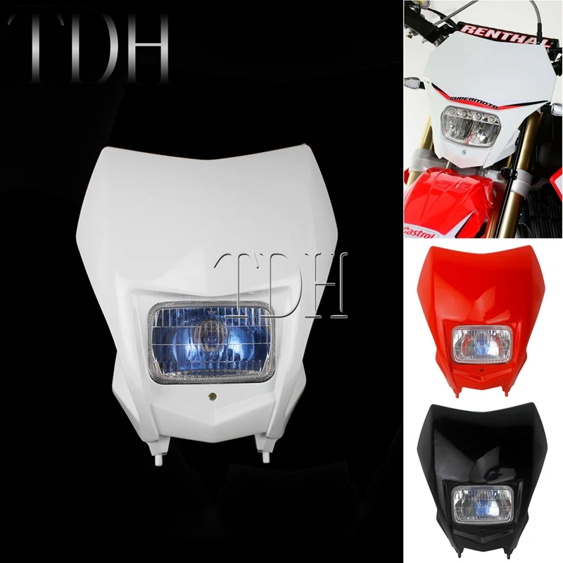 

Dirt Bike Enduro Dual Sport White/Red Headlight Daytime Running Light For Honda CRF230F CRF150F CRF 250 450 KTM Yamaha WR DRM
