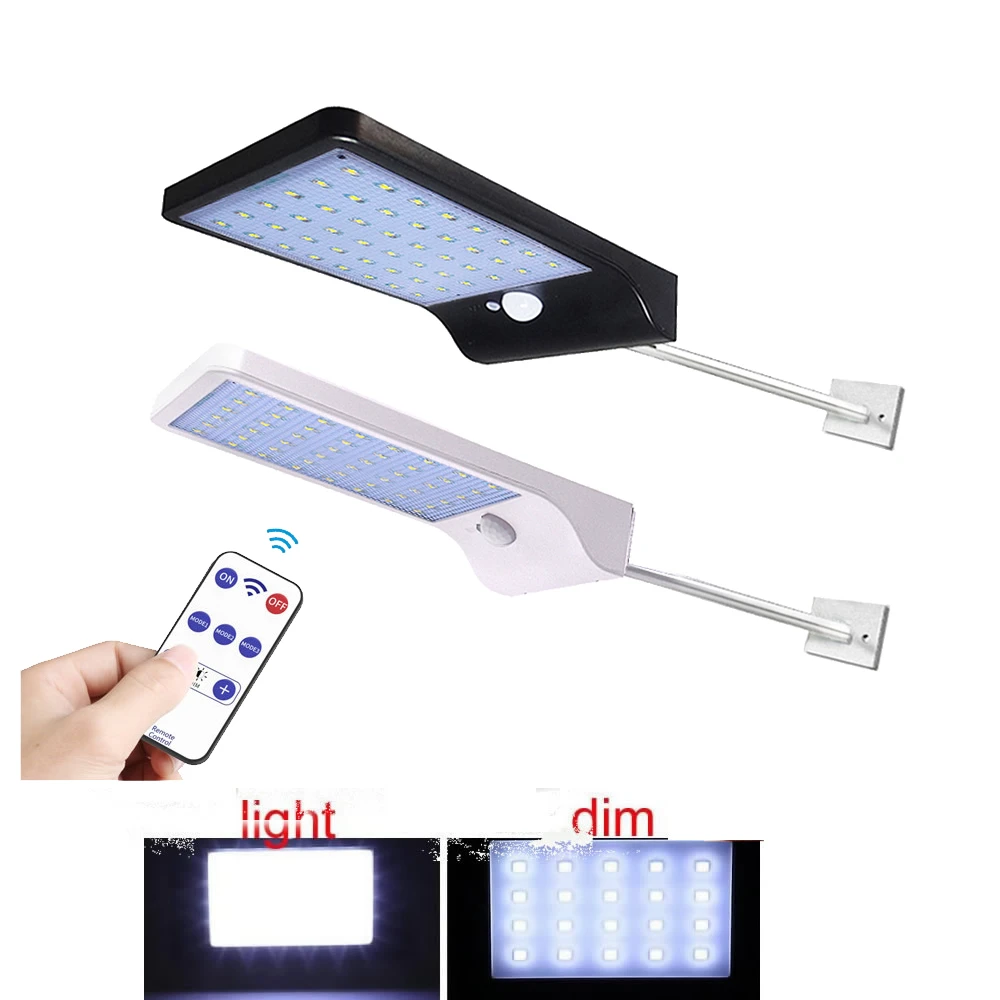 Дистанционный 48/36 светодиодный PIR датчик движения Солнечный уличный светильник 3