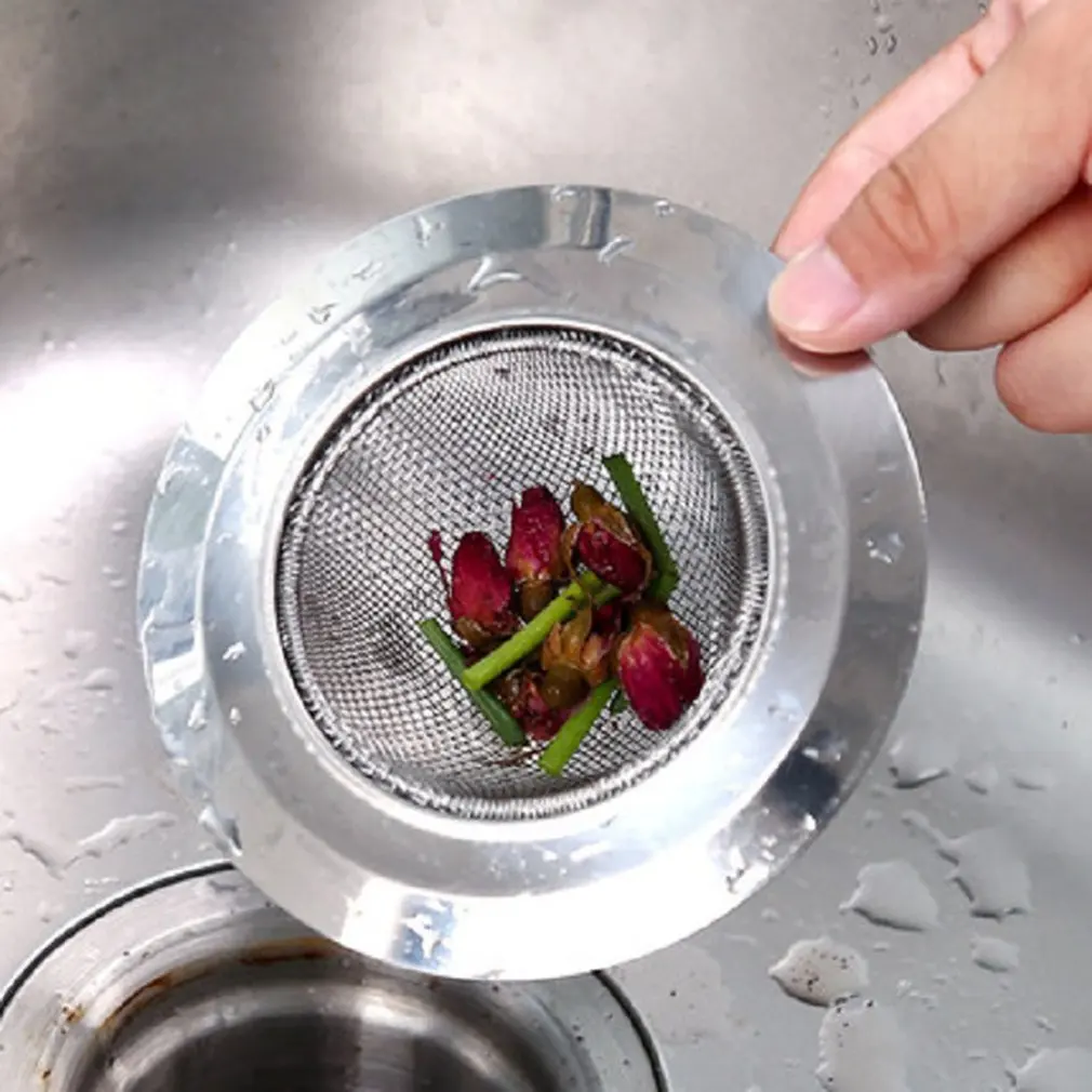 

1Pcs Household Kitchen Sink Filter Dishwashing Basin Stainless Steel Filter Pool Drain Filter Sewer Floor Drain Cover