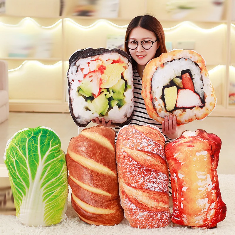 1pc Creative Snack Vegetable Stuffed Toy Plush Doll Throw Pillow Summer Air Conditioned Sleep Fold Quilt Cosplay Prop Boy Girl |