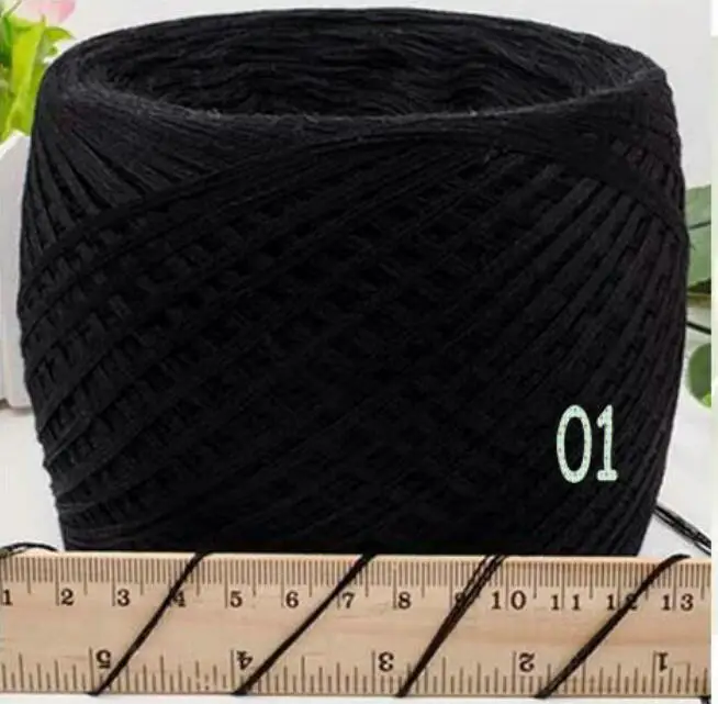 500 г/лот дешевая пряжа для вязания крючком шерсть+ хлопок laine a tricoter Notoginseng Шерстяные нитки для ручного вязания крючком DIY t50 - Цвет: 01