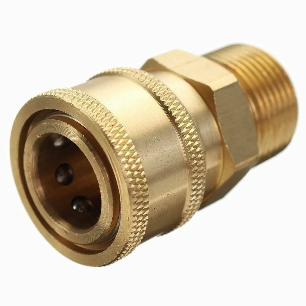 

3/8" M22 Quick Connect Swivel Connector Garden Hose Coupling Systems For Watering Irrigation Brass-Coated Hose Adapter