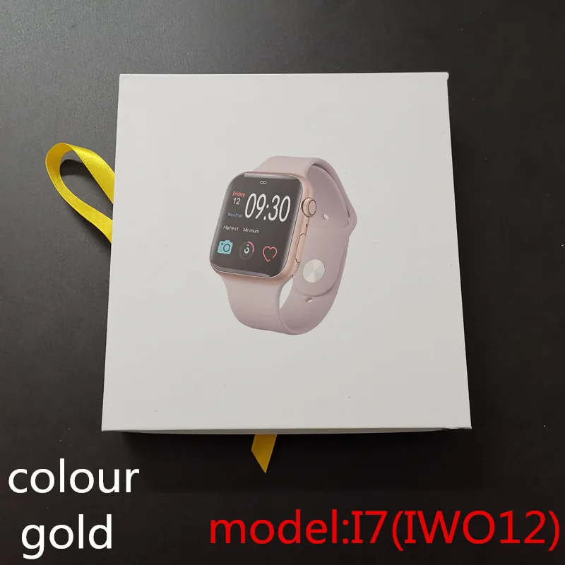 I7 gold Умные часы серии IWO 4 поколения 5 поколения часы 3 поколения часы Поддержка IOS Android W54/W34/I6/I2PRO/P4/QW21/Z7/W55/I7 - Цвет: I7 gold