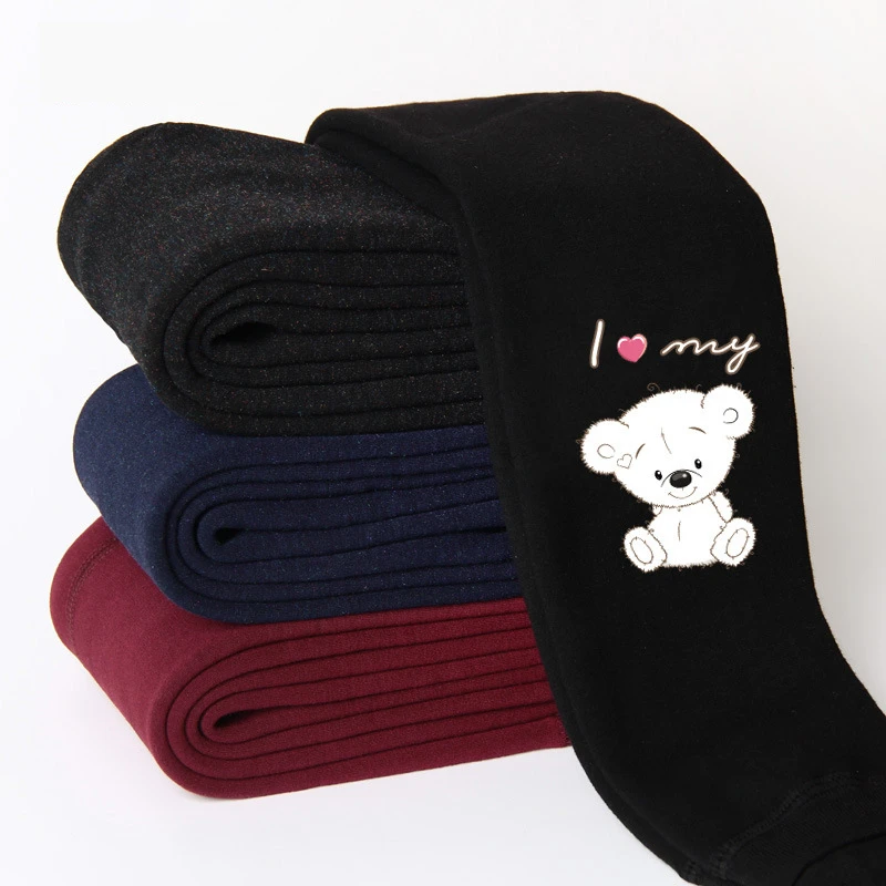 Высококачественные зимние детские леггинсы для девочек плотные теплые