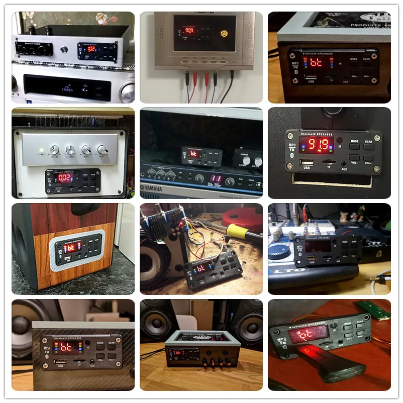 

12V 50W Amplifer MP3 WAV Module Bluetooth Decoding Board Wireless Car USB TF Card Slot / USB / FM / Remote Decoding Board Module