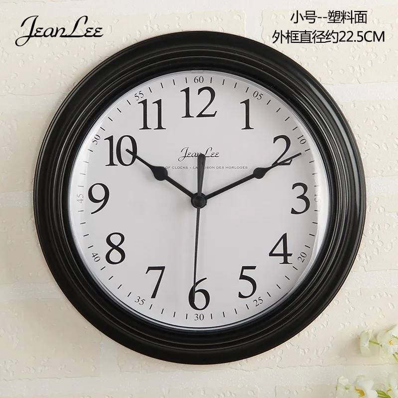 Бесшумные современные настенные часы для ванной водонепроницаемые черные