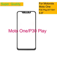 10pcslot for motorola moto one xt1941 1 xt1941 3 touch screen front outer glass panel lens for moto one lcd front with oca glue
