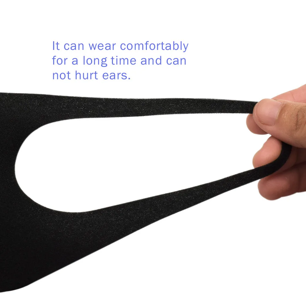 Маски 1/6 шт. черная маска загрязнение рот Углеродный фильтр Маска Ткань Рот