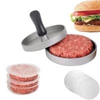 round hamburger patties press aluminum alloy abs hamburger meat beef grill burger press patty maker mold kitchen meat tools