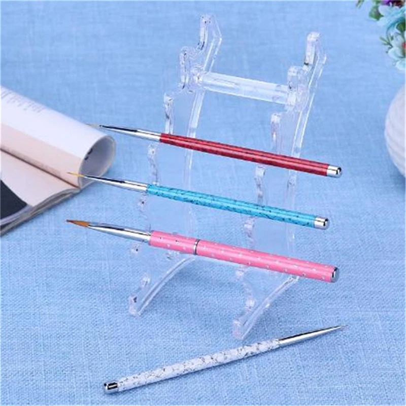 Новый прозрачный акриловый держатель для кистей УФ-геля дисплей Высокое