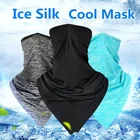 Бандана из ледяного шелка, треугольная, для мужчин и женщин, для занятий спортом на улице, повязка на голову, маска для лица