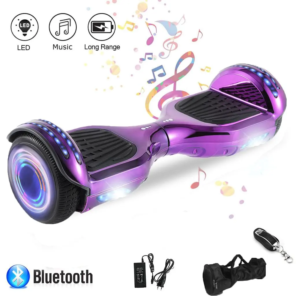 ХОВЕРБОРДА Фиолетовый Хром 6 5 дюймов скейтборд Bluetooth Электрический Скутер 2