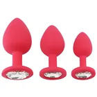 Премиум силиконовые ювелирные анальные пробки набор анальных секс-игрушек для мужчин (3 шт.)