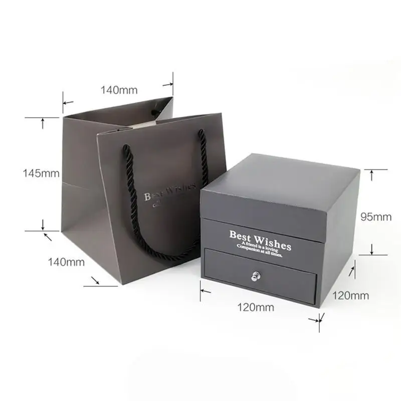 

Eternal Flower Rose Storage Box Women Jewelry Necklace Gifts Box With Storage Bag For Mother's Day Birthday Valentine's Day Gift