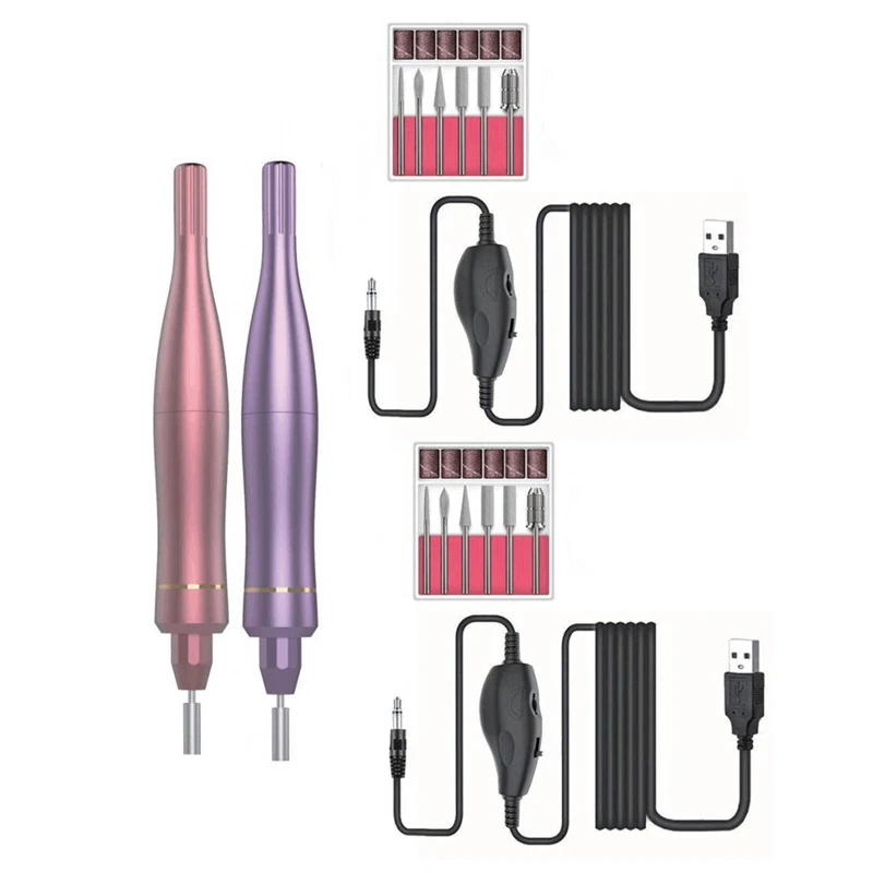 

Портативный для маникюра/педикюра, фрезер для ногтей, сверлильный комплект маникюр; Педикюр; Полировка инструменты 6 шт фрез