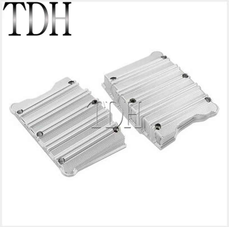 Серебристый Для Harley Twin Cam Softail Dyna Fat Boy Bob Glide Rocker Box Крышка верхняя защита ЧПУ алюминий 10 Калибр 1999 - Цвет: Серебристый
