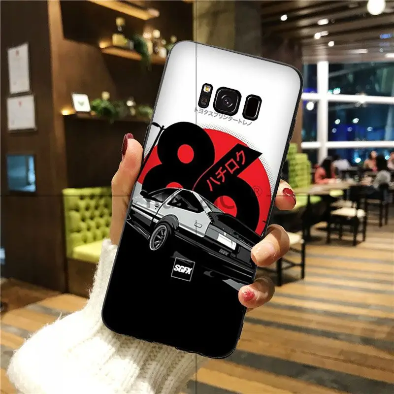 Ruicaica INITIAL D AE86 Colorful Smart Cover Phone Case For GALAXY s6 edge plus s7 s8 s9 | Мобильные телефоны и