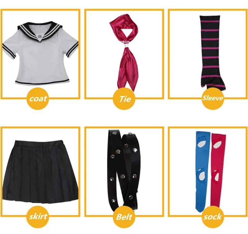 Костюм для косплея миоды Ибуки из данганронпа 2 парик Женская Студенческая форма
