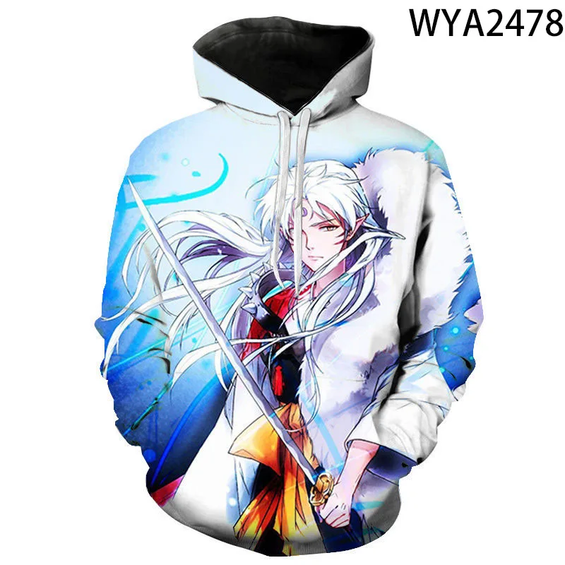 

2020 New Men Women Children Anime Inuyasha 3D Print Hoodies Fashion Sweatshirts Harajuku Tops Boy Girl Kids Cool Hoodie Pullover