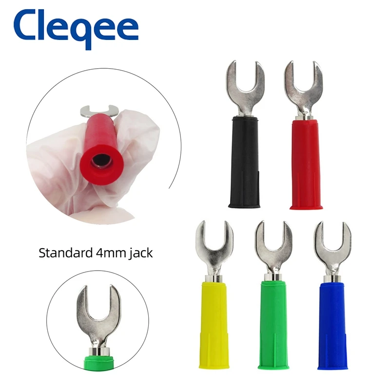 Cleqee P1036B series 4mm Dual Stackable Banana Plug Test Leads Kit with Alligator Clip Spade &amp Probes for Multimeter | Инструменты