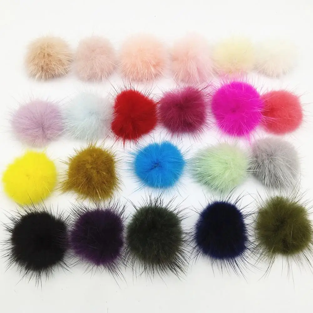 10 шт. 30 мм Высокое качество норковая меховая шапка для серьги ожерелье