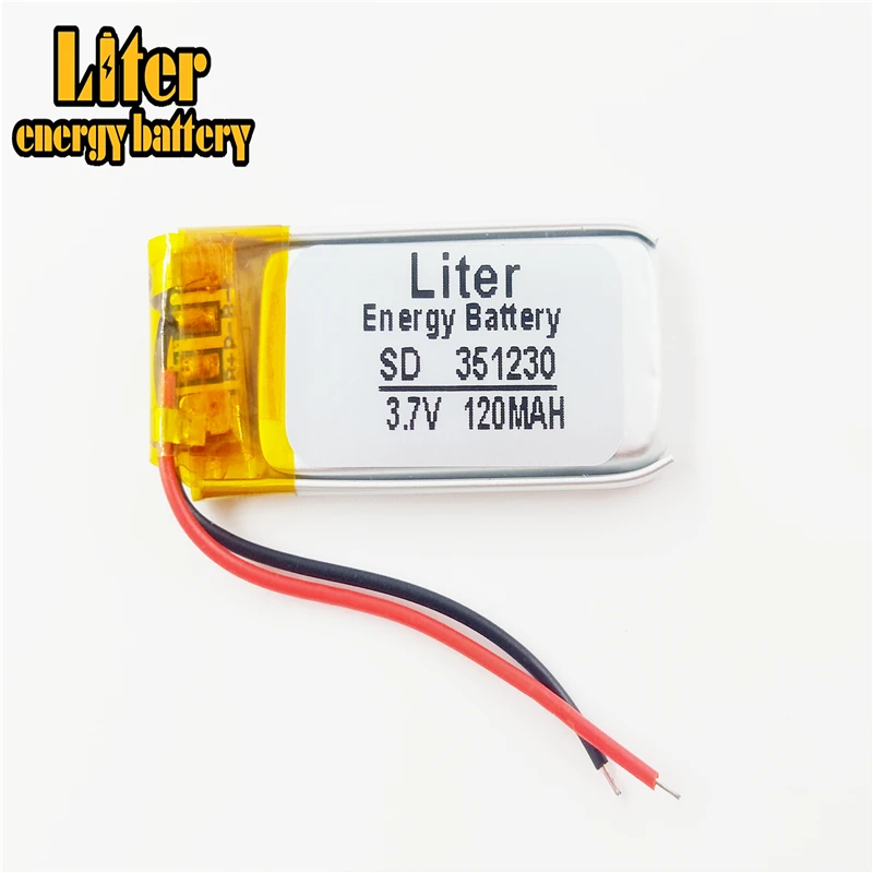 Bluetooth Литий полимерная батарея 351230 120 мАч/3 7 V с 500 полных циклов SD351230|li-polymer