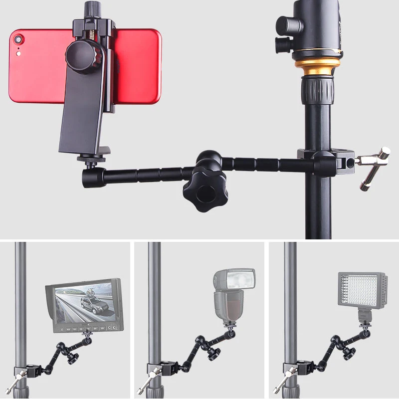 GloryStar 11 Inch Adjustable Friction Articulating Magic Arm Super Clamp for SLR LCD Monitor LED Flash Light Camera Accessories |