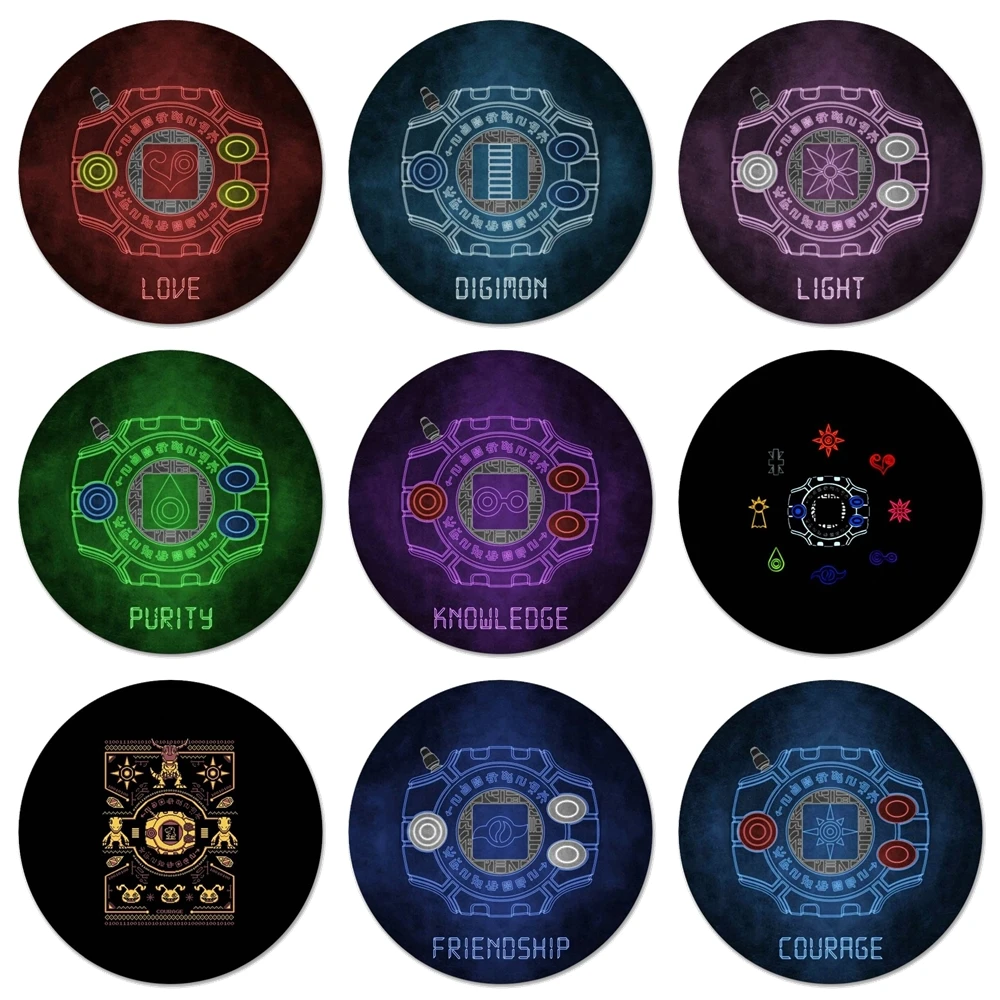 

Digimon логотип кухня домашний декор холодильник магнитные наклейки Φ 58 мм