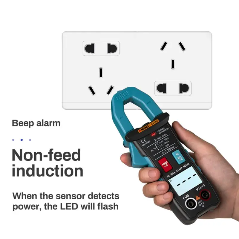 ST203 Цифровой мультиметр зажим Ампер 4000 отсчетов истинный RMS токовый клещи