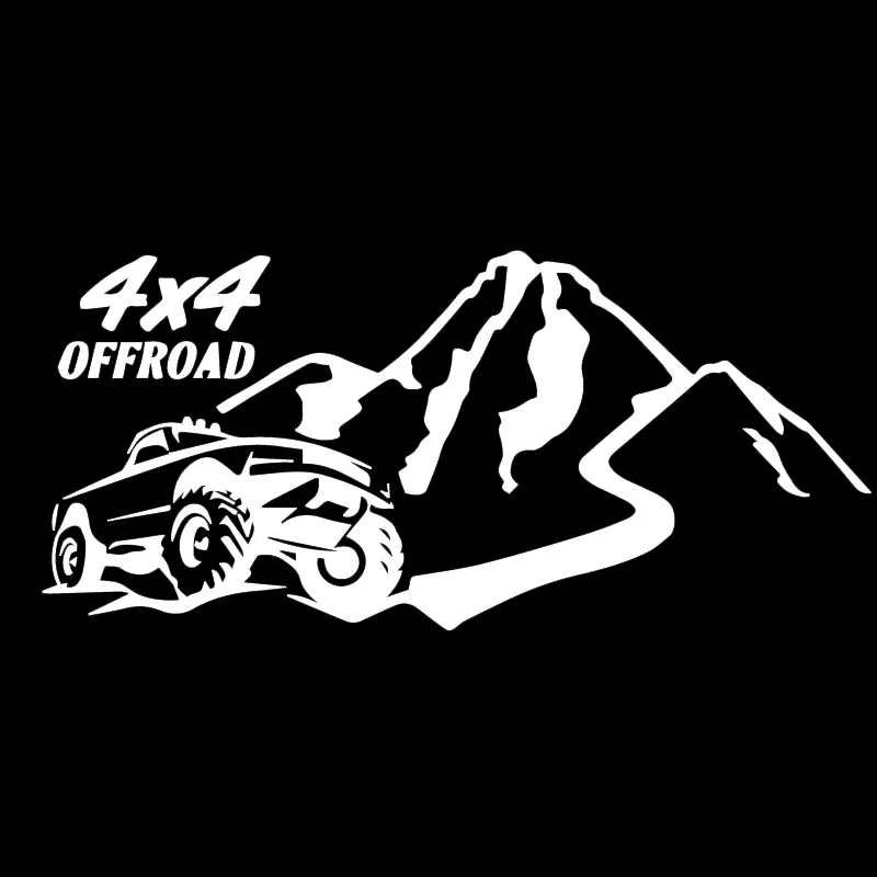 

Brave and Handsome Off-Road Car Stickers Fashion Vinyl PVC Decals Car Window Body Decorative Stickers Accessories Black/Silver