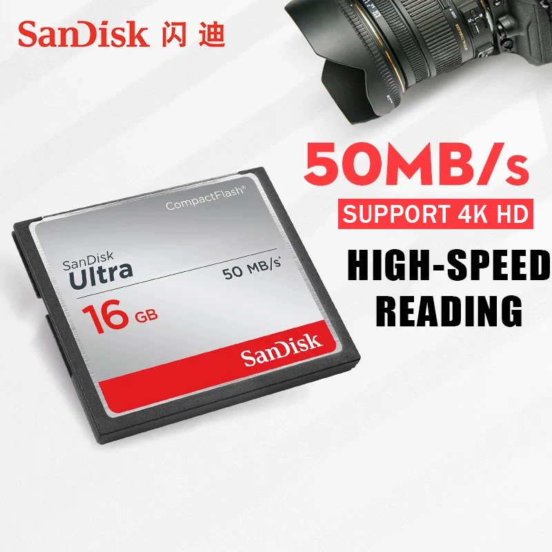 Ультракомпактная флэш Карта SanDisk карта памяти 16 Гб 50 карт скорость чтения CF 333X для