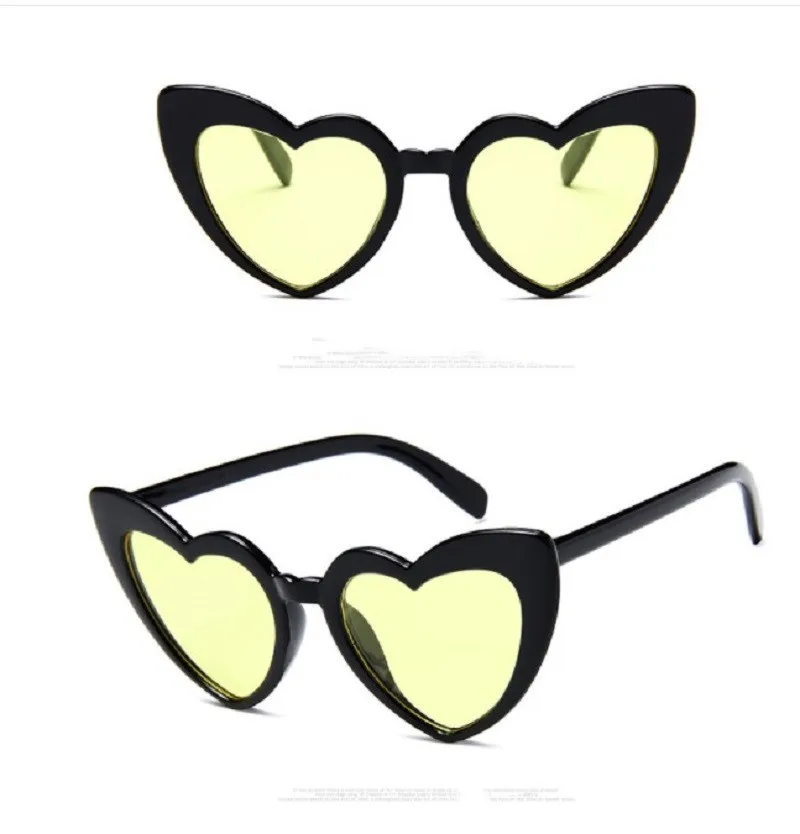 Женские солнцезащитные очки love милые трендовые ретро в форме сердца