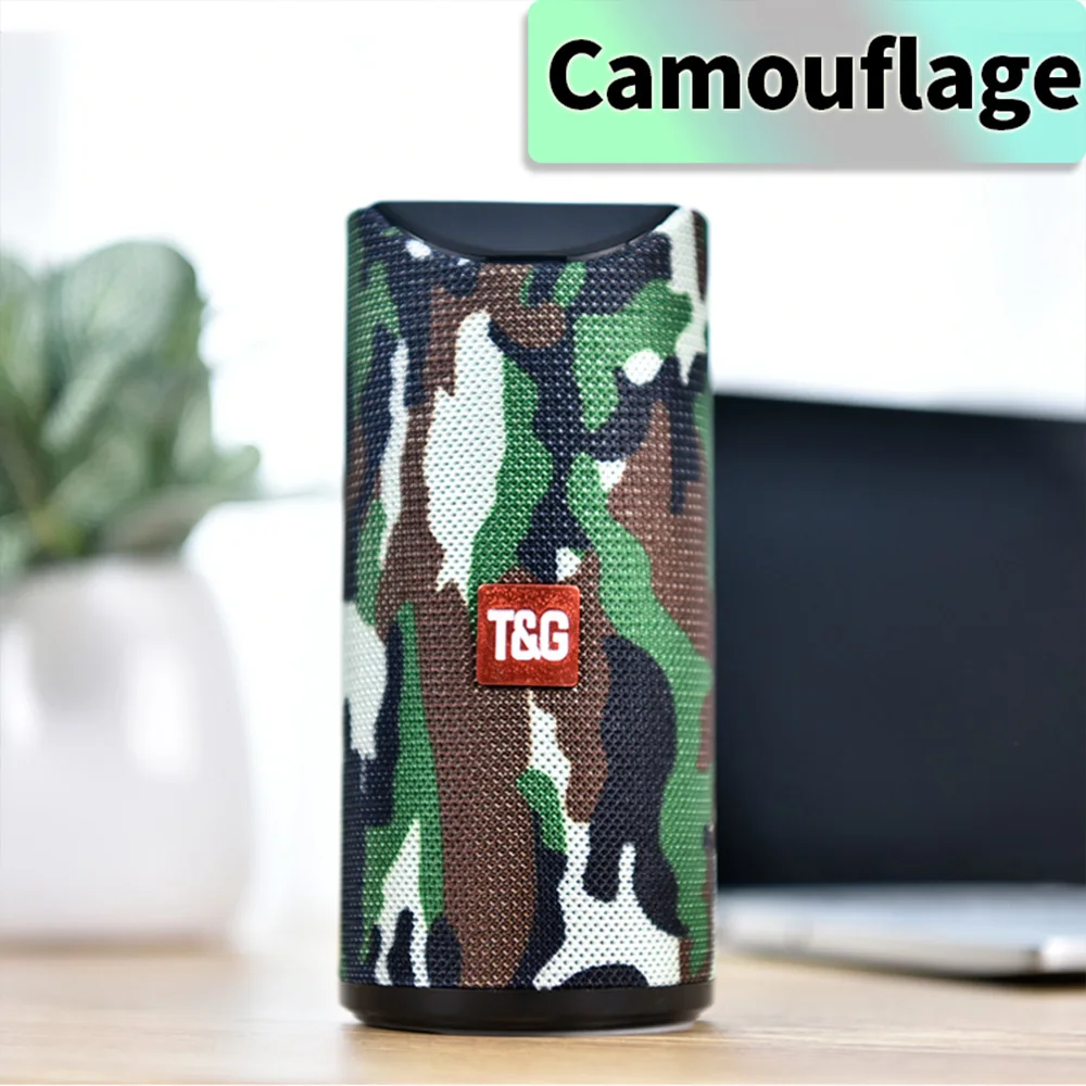 camouflage upgrade TG113 беспроводной Bluetooth 5,0 наружный динамик сабвуфер Колонка HIFI ПК компьютер телефон динамик s FM радио TF звуковая панель с микрофоном - Цвет: camouflage upgrade