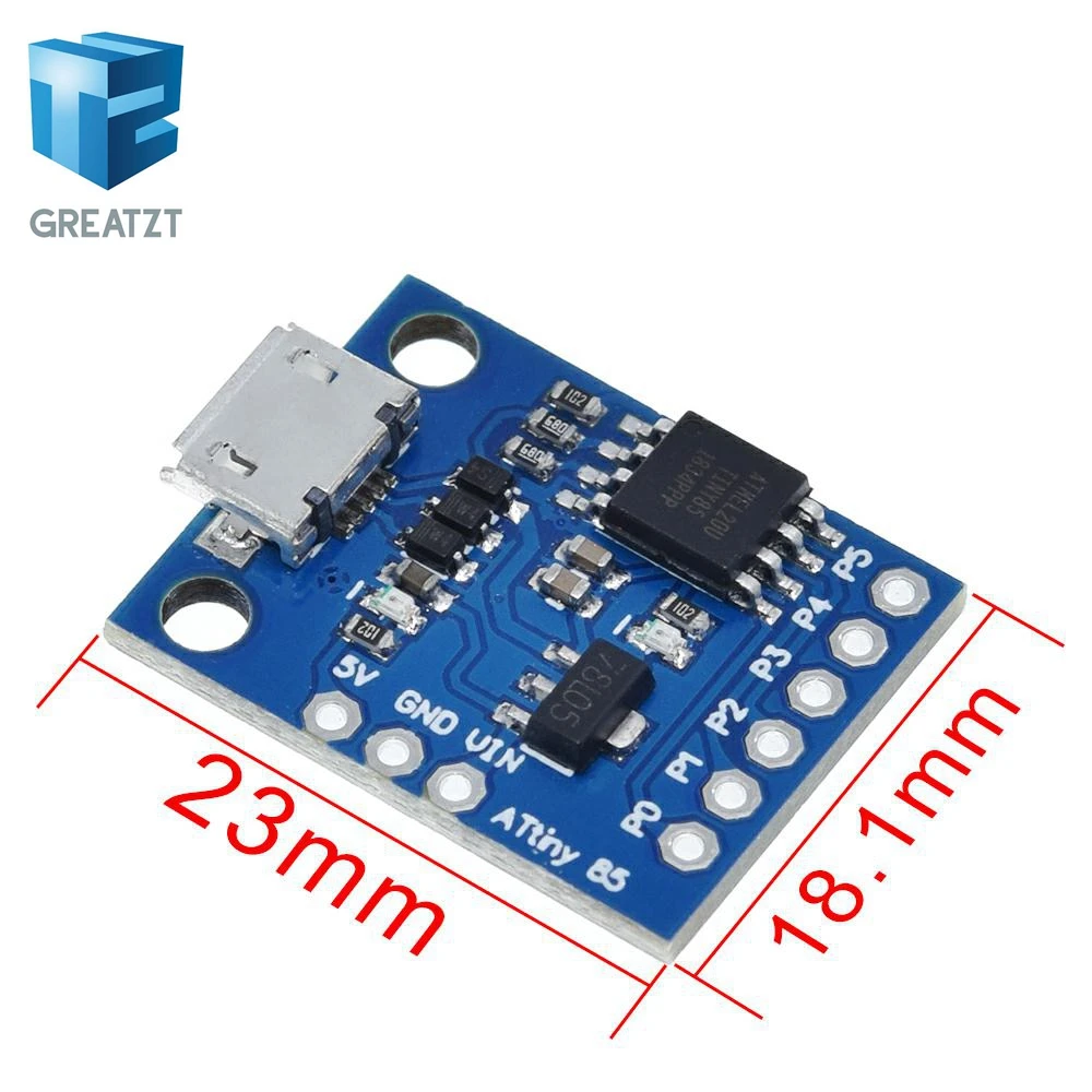 GREATZT синяя черная TINY85 Digispark Kickstarter Micro макетная плата ATTINY85 модуль для Arduino IIC I2C