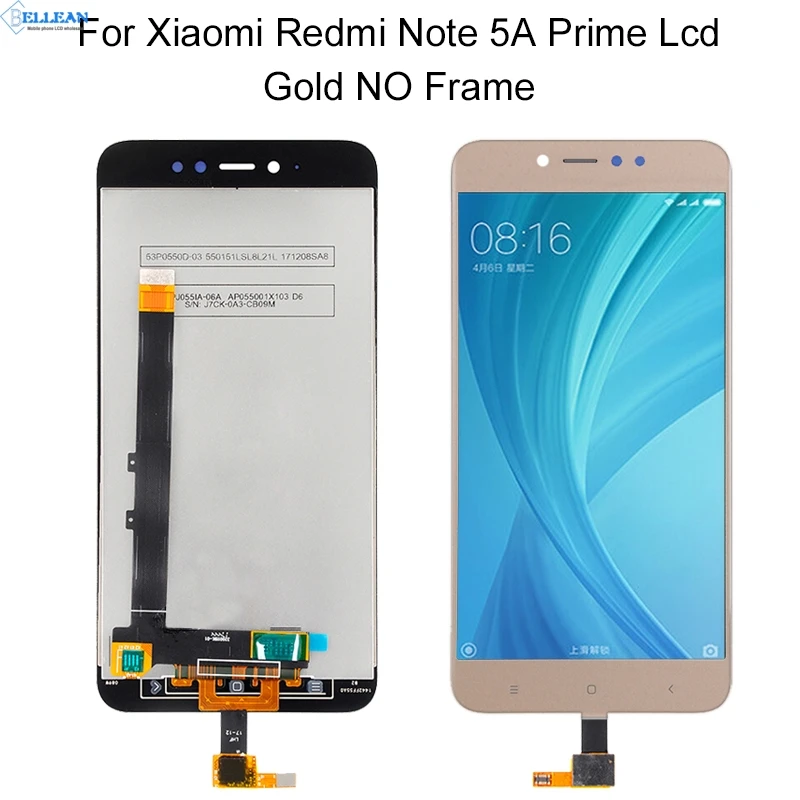 Dinamico для Xiaomi Redmi Примечание 5A Prime lcd Y1 дисплей кодирующий преобразователь сенсорного экрана в сборе Note 5A lcd Y1 Lite дисплей с рамкой - Цвет: 4G Gold No Frame